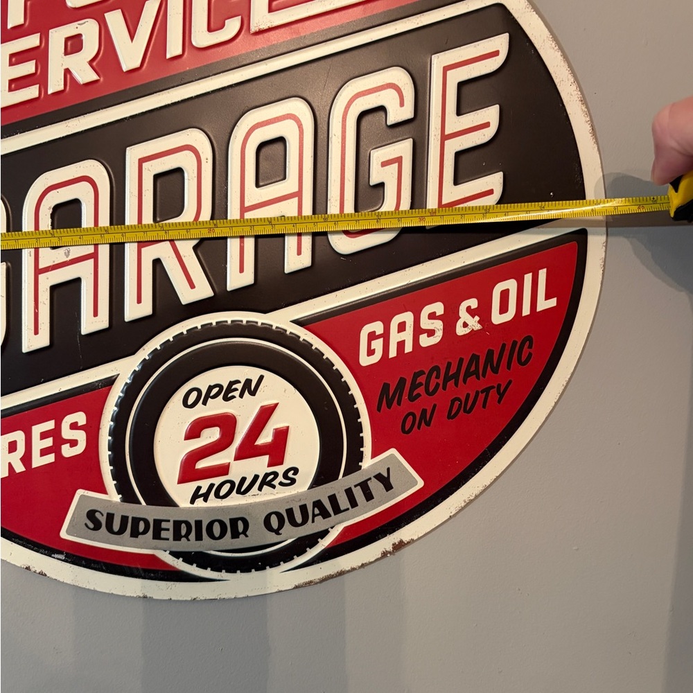 Vintage-style "Full Service Garage" metal wall sign. Retro Garage Sign!! - Picture 4 of 6